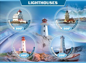 Stamps. Lighthouses 2021 year 1+1 sheets perf Rwanda