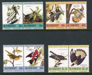 St. Vincent 807-810 pair MNH Birds 1985