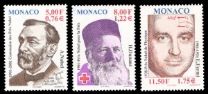 Monaco 2001 Scott #2220-2222 Mint Never Hinged