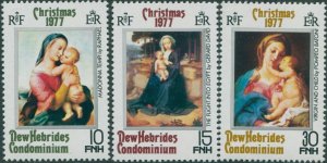 New Hebrides 1977 SG255-257 Christmas set MNH