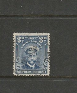 Southern Rhodesia 1924/9 Admiral, 3d Used SG 5