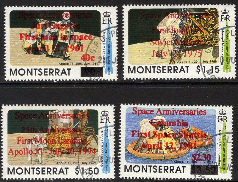 MONTSERRAT SG945/8 1994 SPACE ANNIVERSARIES FINE USED