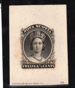 Nova Scotia #13DP Very Fine Goodall Die Proof With ABN Imprint & #94 At Foot