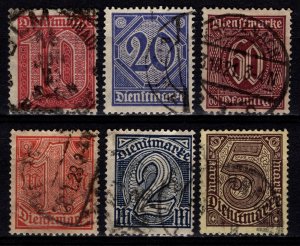 Germany 1920 Official stamps without ’21', Part Set [Used]