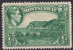 Montserrat 1938 KGVI 1/2d Carr's Bay SG 101a MM ( G1100 )