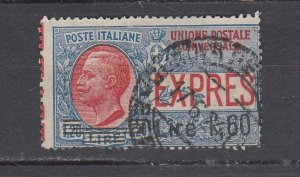 J48194 J L stamps, 1924 italy used #e12 ovpt $125.00 scv