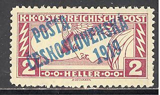 Czechoslovakia B34 mint hinged SCV $ 0.25