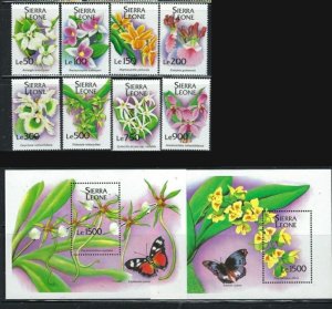 Sierra Leone 1741-50 MNH 1994 Orchids