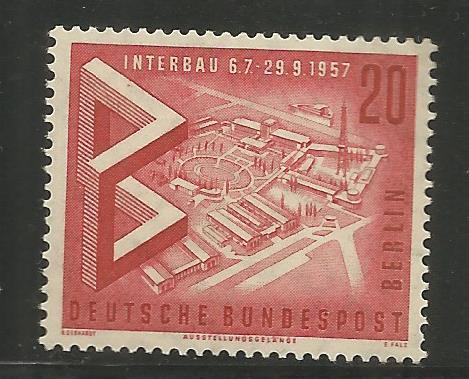 BERLIN  9N146  MNH, VIEW OF EXPOSITION GROUNDS