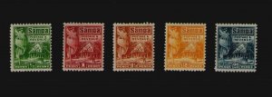 Samoa 1921 Sc 142,143a,144a,145-146 MH