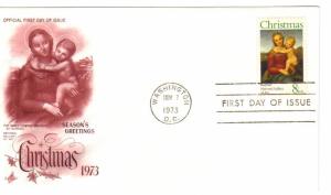 US 1507 8c Christmas Madonna & Child on FDC Artcraft Cachet Unaddressed ECV$7.50