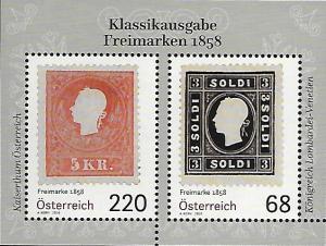 Austria - # 2636 - Stamps of 1858 - SS - MNH