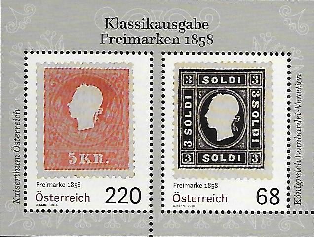 Austria - # 2636 - Stamps of 1858 - SS - MNH