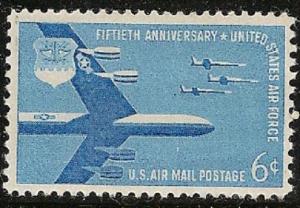 US C49 Airmail Air Force 6c single MNH 1957