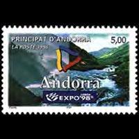 ANDORRA FR. 1998 - Scott# 497 Lisbon Expo. Set of 1 NH