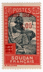 (I.B) France Colonial Revenue : Sudan General Duty 5c on 1c OP