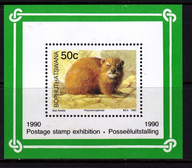 South Africa - Bophuthatswana 1990 Small Mammals MNH Miniature Sheet SC 243a