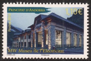 Andorra (French) #735  MNH - Electricity Museum (2014)