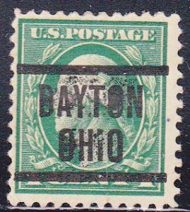 Precancel - Dayton, OH PSS 204 - Perf 11 Washington Franklin Town and Type Issue