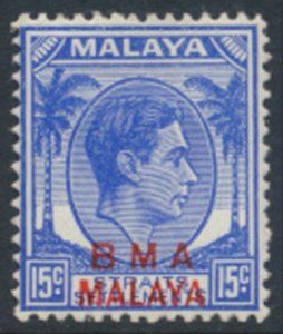 Straits Settlements SG 12  SC# 265 * Chalky Type II MH OPT BMA see details 