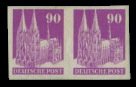 Germany #657 (Mi. 96U) Cat€400, 1948-51 90pf rose lilac, imperf. horizontal...