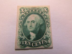 US Stamps,Sc#43P4 Mint NGAI,1875 Reprint of the 1857-1860 issue,w/R.Doporto Cert