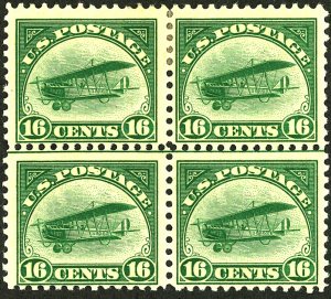 U.S. #C2 MINT BLOCK OF 4 OG HR