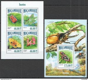 2013 Mozambique Butterflies Fauna Insects Kb+Bl ** St2500