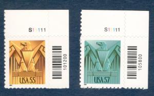 3471-3471a Art-Deco Eagle Set W/Plate Numbers Mint/nh (Free shipping offer)