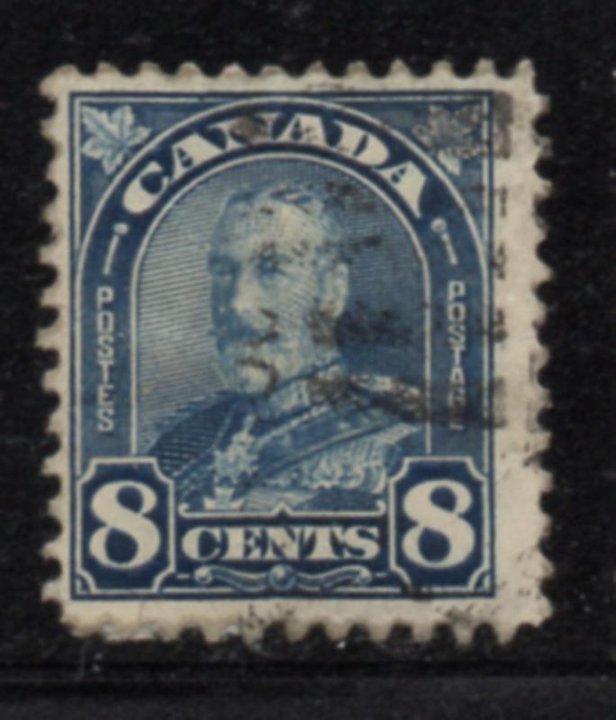 Canada Sc 171 1930 8 c blue G V Arch issue stamp used