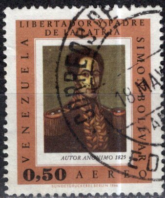 Venezuela 1966; Sc. # C944; Used Single Stamp