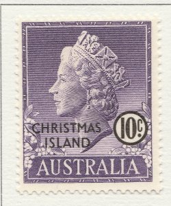 1958 English Colony British Colony CHRISTMAS ISLAND 10cMH* Stamp A28P25F28331-