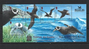 TRISTAN DA CUNHA - 2001 BIRD FESIVAL SOUVENIR SHEET - SCOTT 690 - MNH