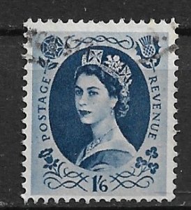 1953 Great Britain 308 Queen Elizabeth 1sh6p used