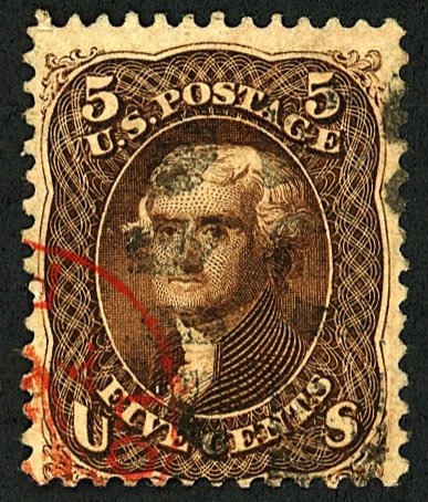 U.S. #76 USED RED CANCEL