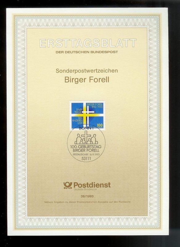 GERMANY (52) Ersttagsblatt FDC Presentation Cards