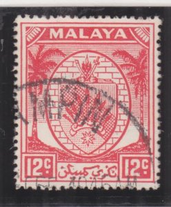 NEGRI SEMBILAN, 1952 Arms 12c. Scarlet, used.