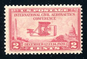 US 649 Wright Flyer Mint Lightly Hinged