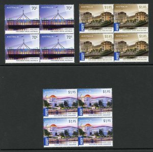 Australia SG4407-9 Australia NZ and Singapore Joint Issue set U/M Blocks