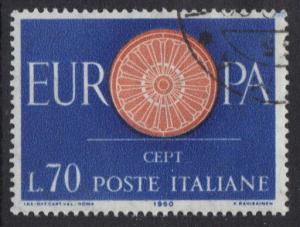 Italy  #810  cancelled  1960   Europa 70l.