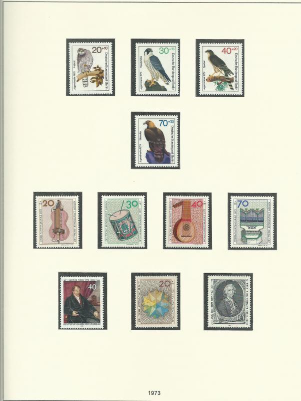 1961-1985 Berlin Unused Never Hinged Stamp Collection In Safe Album