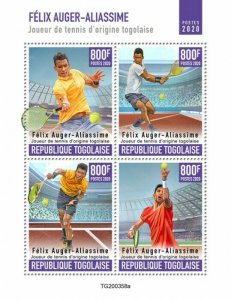 Togo Sports 2020 MNH Felix Auger-Aliassime Togolese Tennis Player People 4v M/S