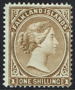 FALKLAND ISLANDS 1891 QV 1/-