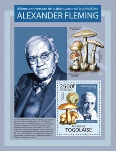 Togo - Alexander Fleming, Mushrooms - Stamp Souvenir Sheet - 20H-614