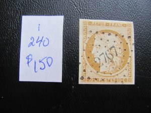 FRANCE USED 1849-50 SC 1 CERES $240 4 NICE MARGINS (172)