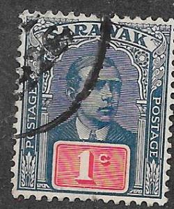 Sarawak #50 1c  Vyner Brooke  (U) CV$3.25