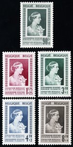 Belgium Stamps # B498-502 MLH VF Scott Value $125.00