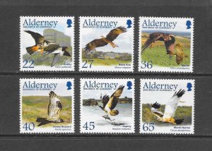 BIRDS - ALDERNEY #185-90 MNH