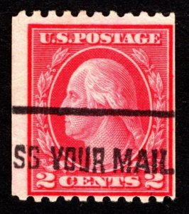 1916, US 2c, Washington, Used, Sc 487