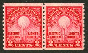 U.S. #656 MINT PAIR OG NH